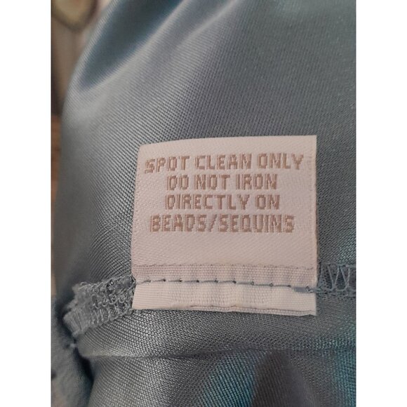 Cache Luxe Embellished Chiffon Silk Dress Baby Doll Fairy Princess Sz 2 Seafoam - Picture 9 of 16